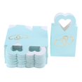 thumbnail image 2 of Paquete de 50 dulces románticos dorados con corazones dobles, bolsas de dulces , cajas de para fiestas, s Azul, 2 of 9
