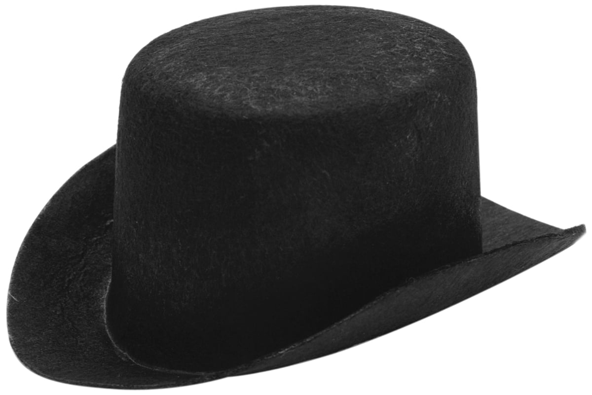 Stiffened Felt Top Hat 5.5"Black Walmart Canada