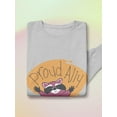 thumbnail image 3 of Proud Ally Happy Racoon Sweatshirt Women -Smartprints Designs, Female x-Large, 3 of 4