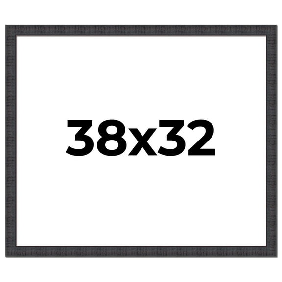 38x32 Frame Brown Rustic Solid Wood Picture Frame 1.5 Inches Wide | Interior Frame Depth 0.5 Inches