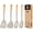 Khaki, variant on Cooking Utensils Set, Perfectly Angled for Frying, Mixing,Serving,Draining,Turning and Stirring, Matte , Handles, Safe for Nonstick Cooking Surfaces,4 Pack (Black)