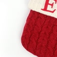 thumbnail image 4 of Fortune Christmas Sock, Red Snowflake Alphabet Letters Knitting Stocking Xmas Tree Pendant, 4 of 6