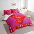 thumbnail image 3 of Homewish Red Love Heart Print 7-Piece Twin Bedding Sets For Adults Boys Girls,Happy Valentine'S Day Bedding Comforter Set,Romantic Lover Couple Breathable Sheet Sets,Lightweight Room Decor, 3 of 8