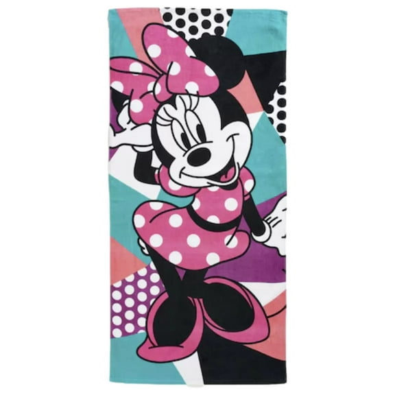 Disney Minnie Mouse Cotton Beach Towel, 28x58