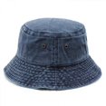 thumbnail image 1 of Denim Bucket Hat Unisex Sun Hat Wide Brim Bucket Hat Men's Women's Teen Outdoor (Denim Blue), 1 of 2