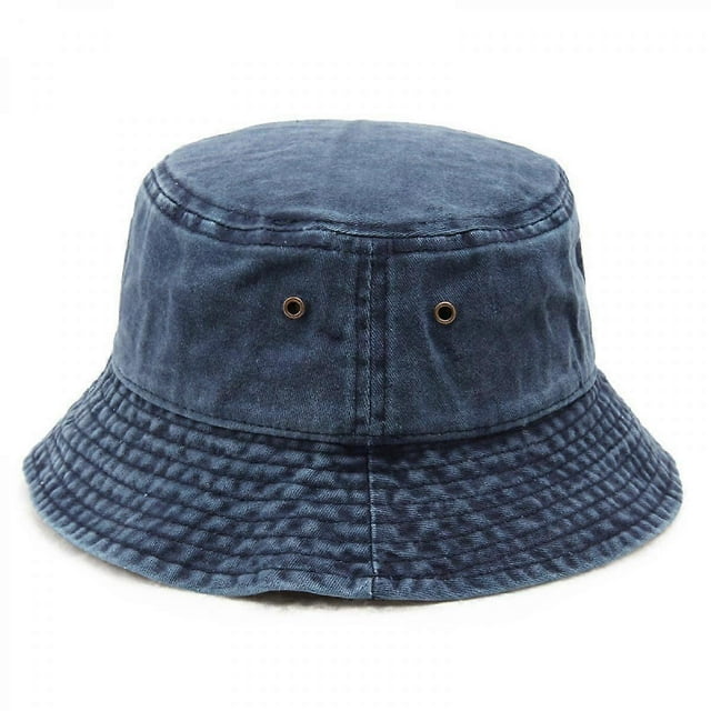 Denim Bucket Hat Unisex Sun Hat Wide Brim Bucket Hat Men's Women's Teen Outdoor (Denim Blue)