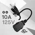 thumbnail image 2 of AC Power Cable Computer Monitor Cord 6 Feet 10a 125v 3 Prong TV Plug-In Cord NEMA 5-15P to IEC 320 C13 Replacement Wire for Dell AOC Asus Lenovo Desktop Supply Printer PS3 PSU Universal, 2 of 6