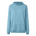 thumbnail image 4 of UngA Women Oversized Hoodie Comfy Sweatshirts Fall Fashion 2025 Outfits Casual Tops Fleece Clothes with Pockets Hoodies Women (Light Blue,M), 4 of 5