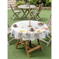 thumbnail image 4 of Outdoor Tablecloths with Umbrella Hole & Zipper, Spring Wildflowers Round Tablecloth 54 Inch, Watercolor Rustic Flowers Floral Leaves Waterproof Table Cloth, Patio/Pool/Picnic Table Covers, 4 of 8