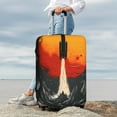 thumbnail image 5 of Cauagu Retro Space Rocket Launch Print Travel Luggage Cover,Travel Dust-proof Suitcase Cover Softside Suitcase Protector for 18-32inch,Not Included Suitcase, 5 of 8