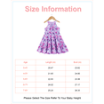 thumbnail image 2 of 4T Baby Girls Dress 5T Girls Sleeveless Dress Flower Print Toddler Girls Summer Halter Floral Dress Purple, 2 of 9