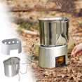 thumbnail image 1 of Fiambrera portátil para acampar al aire libre | Diseño plegable | Llama abierta resistente al calor | Utensilios de cocina multifunción | con asa de transporte | Ligero y ahorra espacio | Ideal para, 1 of 7