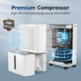 thumbnail image 3 of MF Studio 8.5 Pints Dehumidifier for Basement, Cover Up to 2500 Sq. Ft Home Space with Drain Hose , 0.48 Gal Water Tank, Overflow Protection, Auto Defrost & Drain, White, 3 of 9