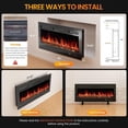 thumbnail image 5 of Spaco Electric Fireplace Heater 1500W/750W, 5100 BTUs, 169 Flame Shades, Remote Controller, Wall Mount/Recessed/Freestanding for Home Space, Black, 5 of 7