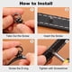 thumbnail image 5 of 8Pcs Hebillas de Conector en D de Metal, Hebillas de Puente Arqueado de Aleación con Tornillos (Gris, 0.9" x 0.2"), 5 of 6