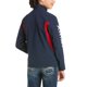 thumbnail image 2 of Chaqueta ARIAT New Team Softshell para niños, color azul, talla XS, 2 of 5