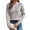 Dark Gray -Tops, variant on Womens Cozy Sweaters Casual V Neck Ribbed Knit Tops Long Sleeve Lightweight Pullover Fall Travel Jumpers
