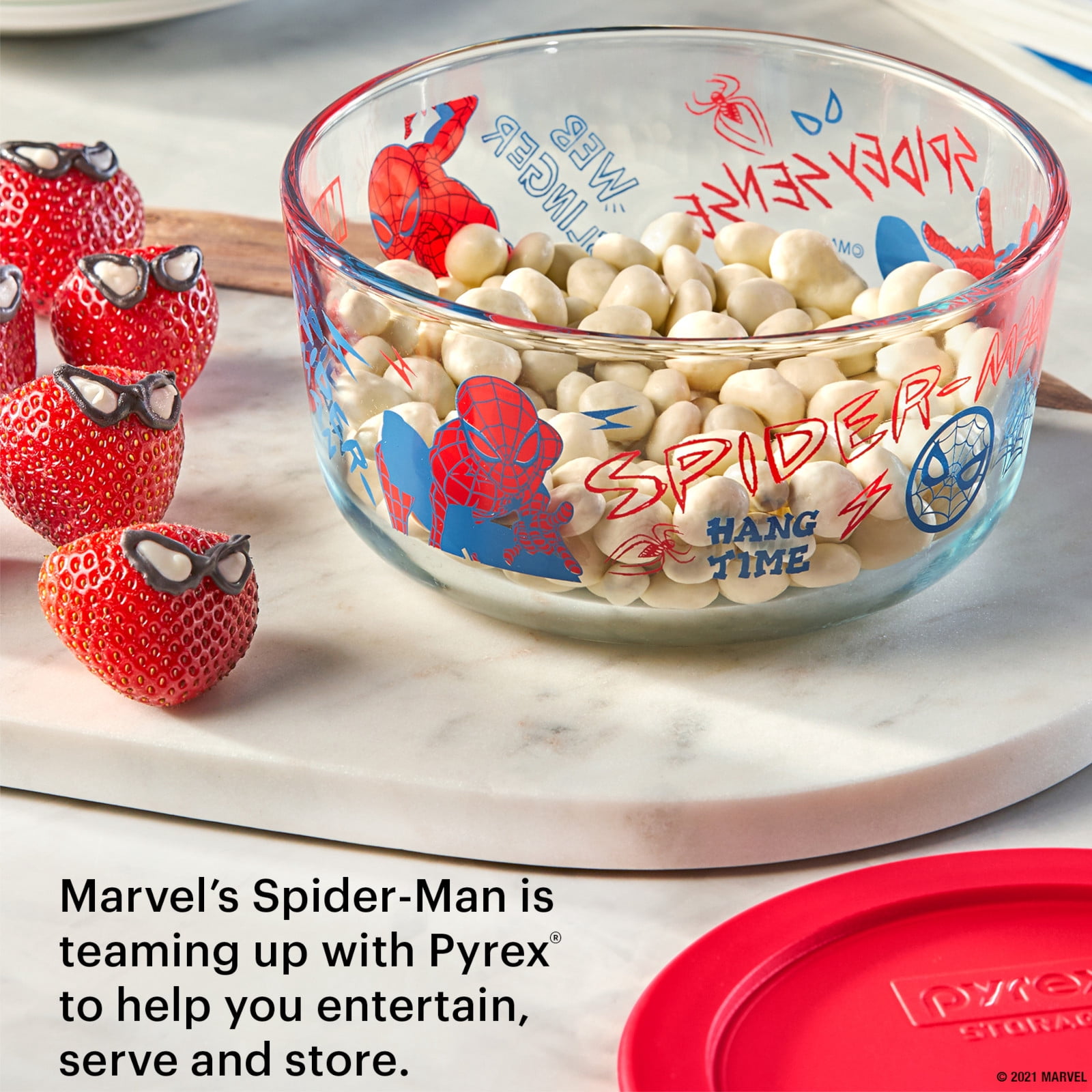 Pyrex® Marvel Spider-Man 2-piece Round Glass Storage