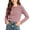 Pink-18, variant on Ugoldhm Girls Waffle Knit Henley Long Sleeve Tops 3 Buttons Crew Neck Slim Fit Soft Casual Basic Tees