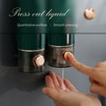 thumbnail image 5 of Wall-Mounted Soap Dispenser, Hand Dispenser for Home & Hotel - Shower Gel, Shampoo Container Dark Green, 5 of 5