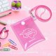 thumbnail image 1 of Bolsa Monedero de PVC de dibujos animados para mujer, transparente para tarjetas (rosa roja) Tmvgtek Para estrenar, 1 of 7
