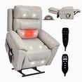 thumbnail image 7 of Sesslife Power Lift Recliner Chair, Electric Recliner Chair with Heat and Massage for Elderly, Single Sofa Recliner with Cup Holders and Side Pockets, Ergonomic Lounge Recliner Chair, Light Gray, 7 of 7