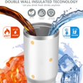 thumbnail image 3 of Modern 30oz Handheld Travel Tumbler with Handle – Double Wall Stainless Steel Insulated Cup, Flip Straw Lid, Leak-Proof & BPA-Free for Hot and Cold Drinks – Durable Coffee & Juice Mug White, 3 of 6