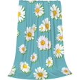 thumbnail image 3 of LHSHID Daisy Flowers Soft Warm Throw Blanket Lightweight Flannel Fleece Bed Blanket Gift for Girls Boys Men Women Chair Couch, 3 of 8
