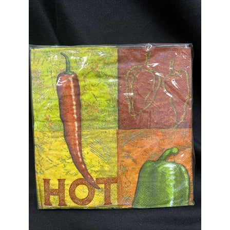 Fiesta Chilies Printed Lunch Name Kin’s 16 Ct 3 Ply