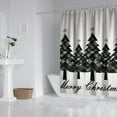 thumbnail image 2 of Shower Curtain for Bathroom Merry Christmas Wood Plank Star Shower Curtains Waterproof Simple Bathroom Curtains Hooks Included,72x72Inch, 2 of 5