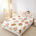 thumbnail image 4 of Homewish Preppy Children Kawaii Strawberry Full Size Sheets 4-Piece,Colorful Love Heart Breathable Bed Sheets,Cartoon Fruit Lightweight Sheet Sets,Luxury Bedroom Decor, 4 of 7