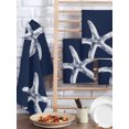 thumbnail image 3 of Navy Blue Starfish Coastal Kitchen Dish Towels for Drying Dishes Set of 4, Seaside Nautical Summer Ocean Waffle Weave Microfiber Hand Tea Bathroom Towels Quick Dry & Absorbent Towel 15.7x23.6, 3 of 5