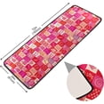 thumbnail image 2 of Romantic Valentine Theme Hallway Runner Rug 2'x6' Kitchen Rug with Rubber Backing Heart Gift Kiss Watercolor Non Slip Entryway Rug Runner Washable Soft Area Rug for Hallway Bedroom Kitchen Decor, 2 of 6