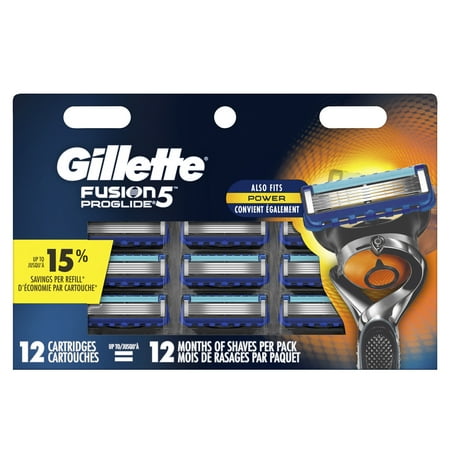Gillette Fusion5 ProGlide Men's Razor Blades – 12 Refills