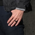 thumbnail image 4 of Classical Mens Wedding Ring Black Stainless Steel EngageMenst Jewelry, 4 of 4