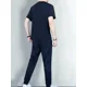 thumbnail image 5 of Conjunto de pantalones lisos para hombre, conjunto de camiseta y pantalones para entrenamiento sin logotipo para hombre, conjunto básico negro de dos piezas, camiseta nueva a juego de alta calidad, 5 of 5