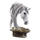 thumbnail image 5 of Estatua de cabeza de caballo, adorno, colección de decoración de cabeza de caballo, escultura para centro de mesa Blanco, 5 of 9