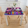 thumbnail image 3 of BANET Tablecloth- Design with Colorful Flags Balloons Gifts Collection Circle Table Cloth Cover for Birthday Party Decoration Kitchen Dining Room, 3 of 7