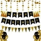thumbnail image 1 of Conjunto De Decoración De Cumpleaños Conjunto De Cartel De Feliz Cumpleaños Dorado Con Globos Banderas Triangulares Guirnaldas Para Decoración De Cumpleaños Suministros Para Fiestas Vogacara HA036923-00, 1 of 6