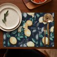 thumbnail image 4 of Set of 6 Lemon Placemats, Flax Linen Machine Washable Table Mats, Wrinkle Free and Heat Resistant with Fresh Yellow Fruit Design for Bright Summer Homes, 4 of 5