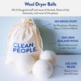 thumbnail image 3 of Bolas para secadora THE CLEAN PEOPLE, 6 unidades, lana de Nueva Zelanda, 3 of 5