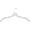 White, variant on NAHANCO 2300WW 17" Jumbo Heavy Weight Plastic Bridal Hanger with Reinforced Washer, Molded Shoulder Ridges, Black (Pack of 100)