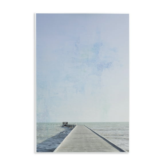 Stupell Industries Soothing Pier in Distance Nautical & Beach Photography Unframed Art Print Wall Art, 10 x 15