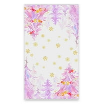 1 Pcs Christmas Decoration Towels with Christmas Tree Snowflake Pattern, Durable Soft Hand Towels for Home Kitchen Bathroom Cleaning 25.9x17.7 Inch Multicolor