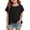 Black, variant on CCRFTGI Cute Tops for Kids Girls Linen 10-12 Short Sleeve Oversized Boho Crew Neck Summer Soft Tunic Blouses Beach Loose Comfy Girls Fashion T-Shirt Light Blue 9-10 Years