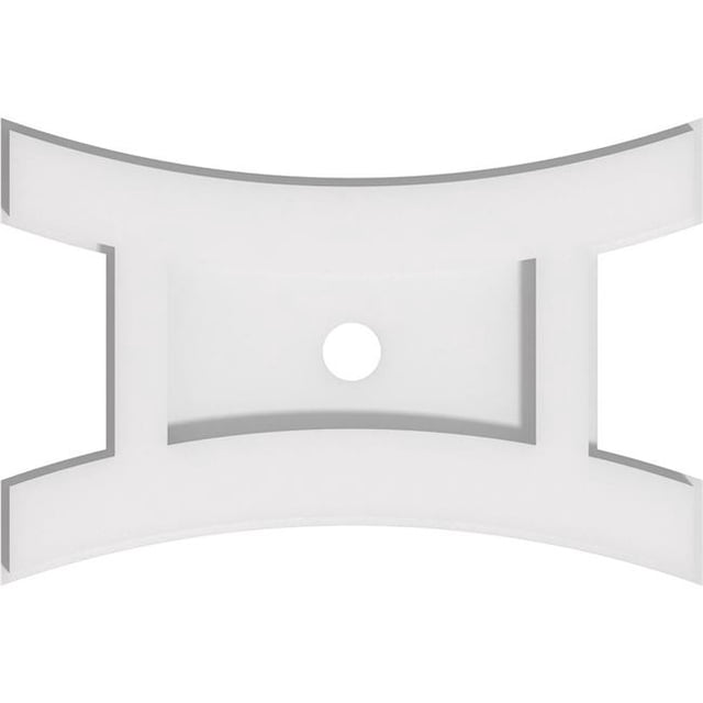 Ekena Millwork CMP12X8HN-01000 1 in. ID x 2.5 in. Rectangle Haven Architectural Grade PVC Contemporary Ceiling Medallion