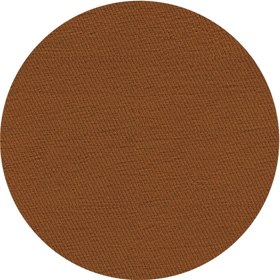 Ahgly Company Machine Washable Indoor Round Transitional Mahogany Brown Area Rugs, 8' Round
