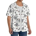 thumbnail image 2 of Sikiie Funny Chicken Men's Wrinkle Free Untucked Cuban Shirt Business Casual Button Down Shirts Short Sleeve ShirtLarge, 2 of 5