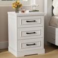thumbnail image 3 of Nightstand, Farmhouse End Table with Charging Station, 3 Drawers Storage for Bedroom, 3 of 10