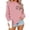 Pink, variant on Halloween Sweatshirt for Women Cozy Autumn Sweatshirt Relaxed Fit Hoodless Pullover for Women Comfort Stylish Casual Wear Season Versatile Layer Pink XL